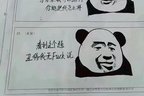 小学生在试卷画 熊猫头表情包,老师看后笑得腰疼,最后给了0分