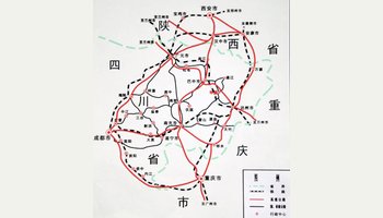 高速公路,经广元杨家湾,元坝,旺苍,普济,木门,正直,止于巴中市东南穆