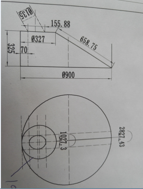 求马蹄形漏斗展开图