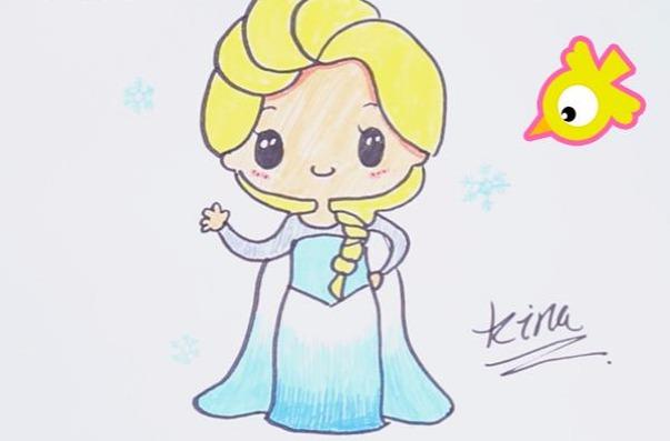 视频:亲宝儿童画冰雪奇缘之艾莎公主