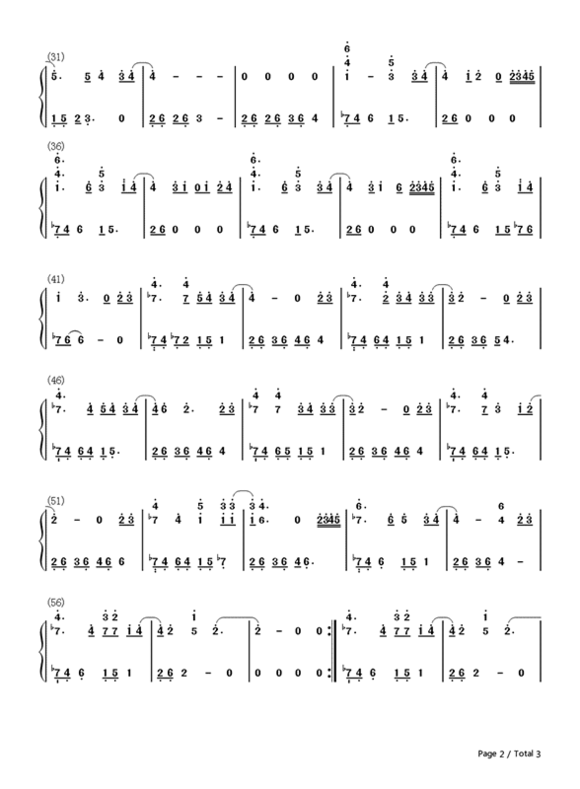 一天一天钢琴谱数字要整首的