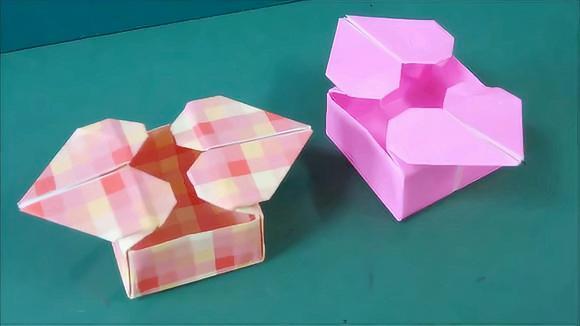 视频:折纸小手工,一张纸就能折出简单又漂亮的立体爱心盒子