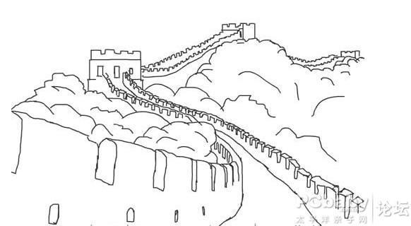 长城怎么画简笔画