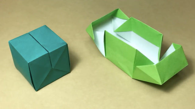 折纸】学用一张 纸折一体式 礼物盒子,装小首饰非常赞