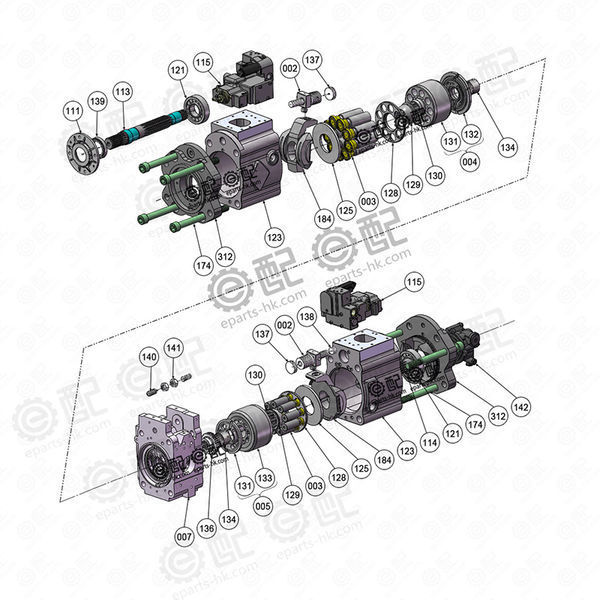 k3v112液压泵分解图