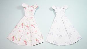 纸艺手工折纸裙子,简单又漂亮的芭比娃娃公主裙的折法