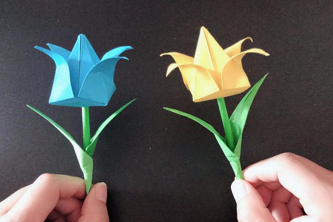视频:非常漂亮的郁金香折纸,做法简单,特别适合初学者!