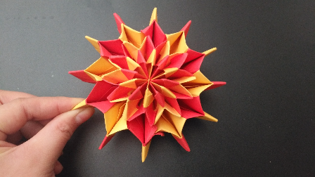 视频:可以无限翻转的烟花折纸,简单又漂亮,手工折纸视频
