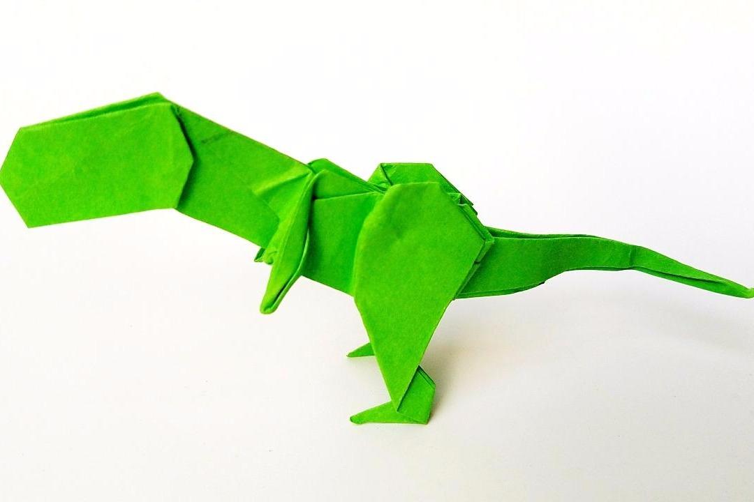 视频:折纸王子教你折纸雷克斯暴龙,儿童喜欢的手工折纸恐龙,简单漂亮