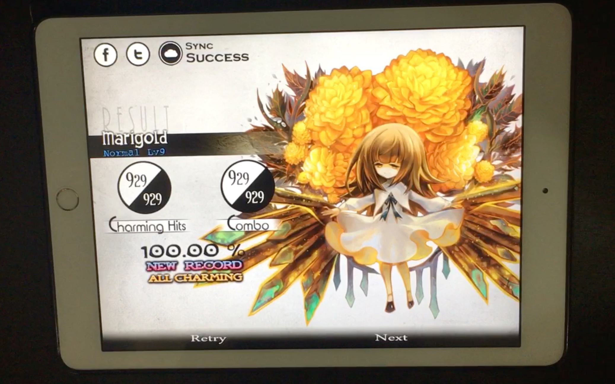 【deemo】假装收魔王曲万寿菊  marigold normal lv.9 100.00% ac