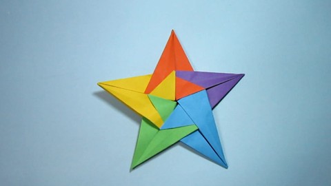 儿童简单的手工折纸视频 五角星折纸教程