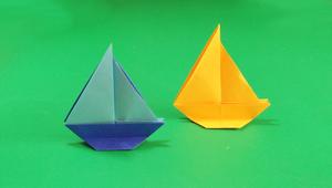 小帆船这种折纸方法最简单,你会这种折法吗?