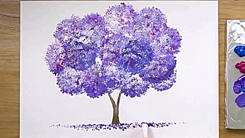 水彩教程,手把手教你画一棵漂亮的樱花树!