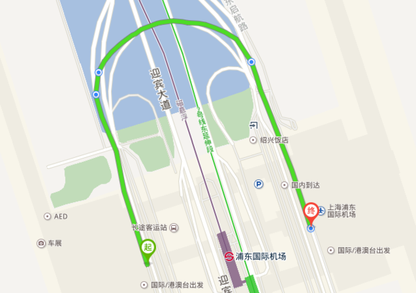 上海浦东机场t1到t2多远