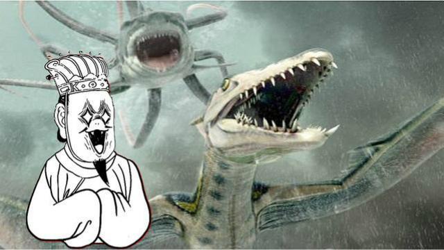 一分钟看完《八爪 狂鲨大战梭鱼翼龙》灭世怪兽深海狂掐