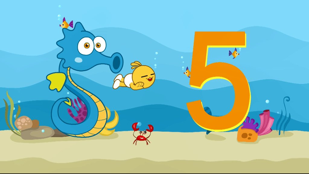 创意手工动画: 数字5像小海马  幼儿数学启蒙动画片