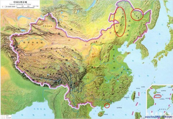 在中国地图里西沙群岛香港兴安岭的位置在哪里