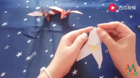 恐龙折纸教程: 《风神翼龙》-小男孩子最喜欢的恐龙亲子手工