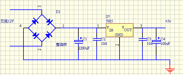 怎么用lm7805供给ad转换准确的5v参考电压