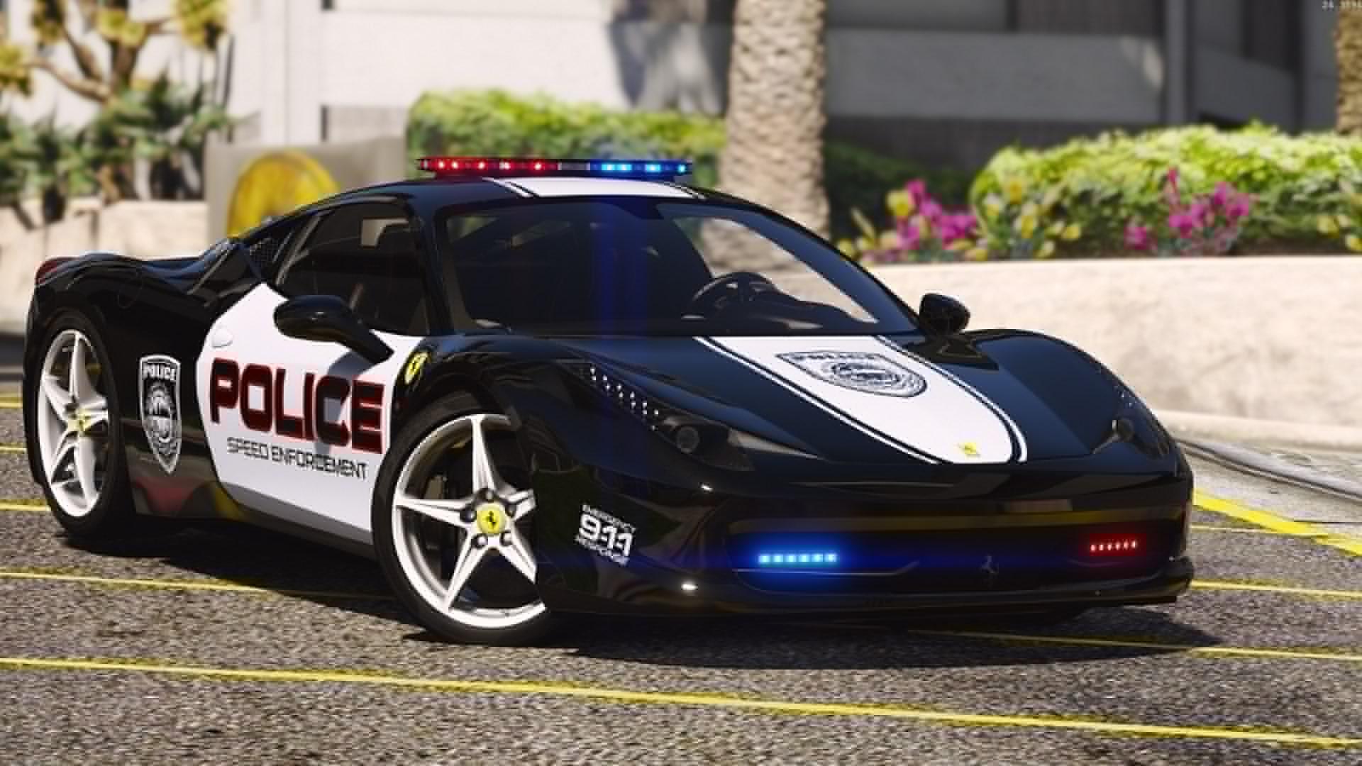 小辉哥】848  gta5 mod 法拉利458 中国 警车