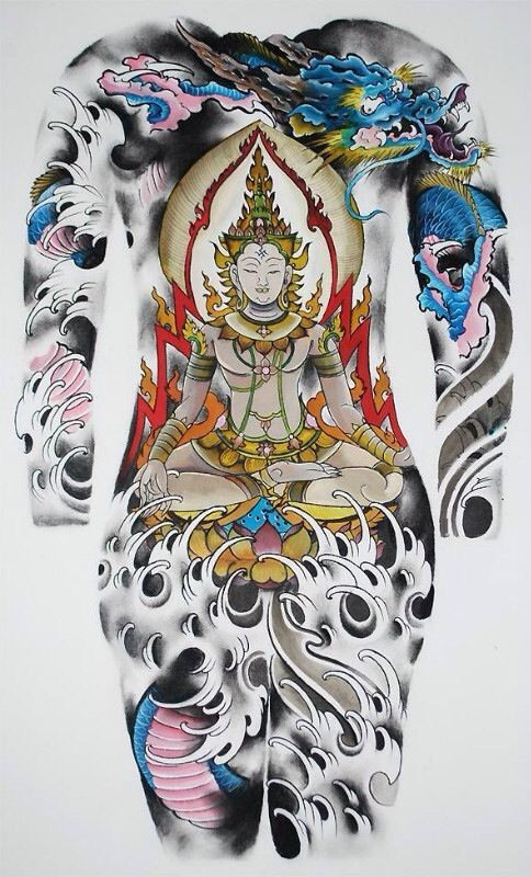 求地藏王菩萨纹身手稿
