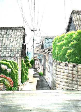 水溶性彩色铅笔风景画,最少20张