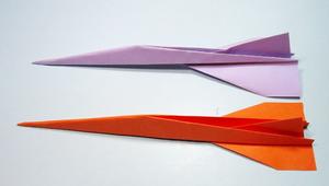 儿童手工折纸飞机:纸飞机的折法