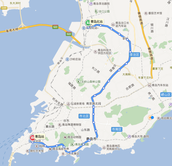 青岛目前开通的地铁线路图