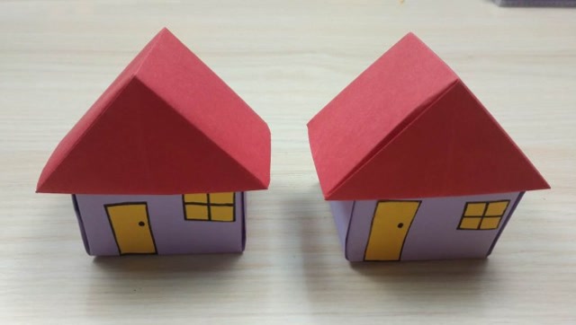 手工折纸立体小房子简单又漂亮,留着教孩子!