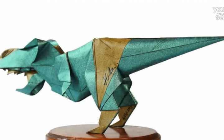 t-rex 霸王 龙折纸教学