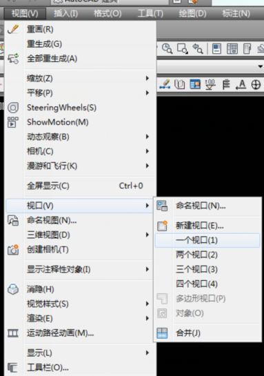 T20天正显示建筑图纸拼图两个窗口,关闭一zuma豆打开纸图片