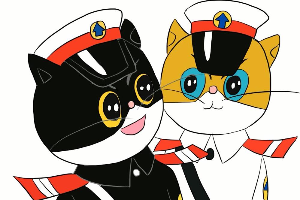 视频: 黑猫警长与白猫班长儿童卡通 简笔画