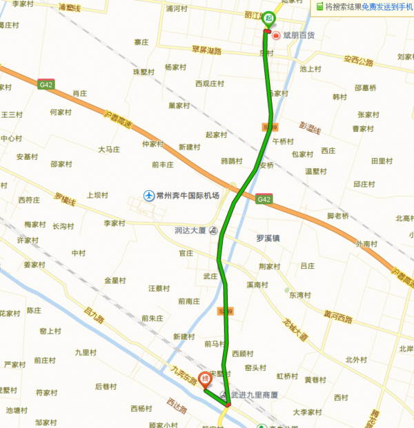 因此按照正规申通分公司点应该最近的是 常州机场公司,也就是常州奔牛