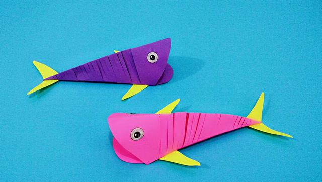 幼儿园老师最喜欢教的大鲨鱼手工折纸 简单几步折一只亲子diy视频