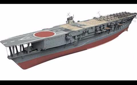 二战中的日本海军重型航空母舰"加贺"号3d模型