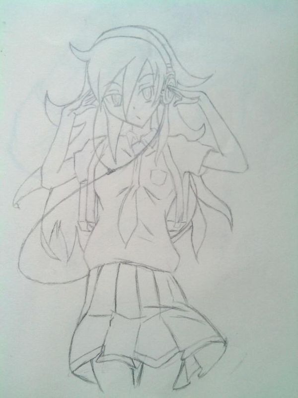 手绘动漫人物设计!求铅笔画,线稿也可以!