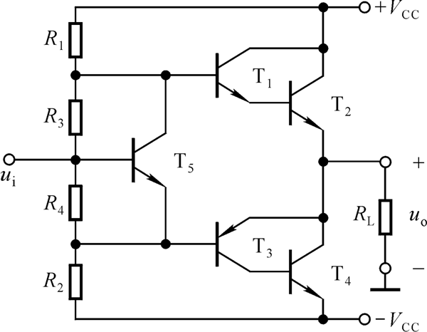 模拟电路图分析准互补输出级