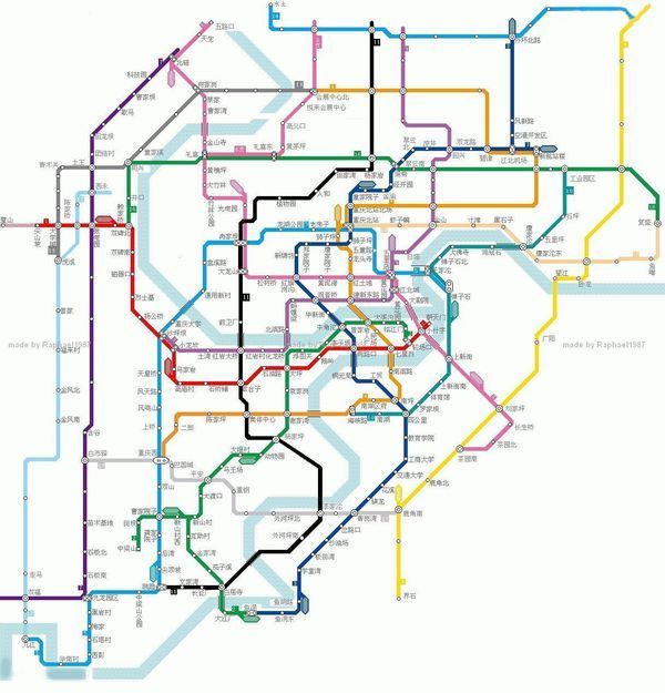 重庆轻轨5号线和7号线会经过那些站点 有图有真相的啊