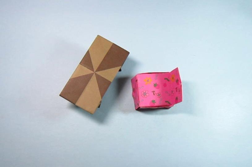 视频:简单的手工折纸桌子,3分钟就能学会漂亮的长方形小桌子折法