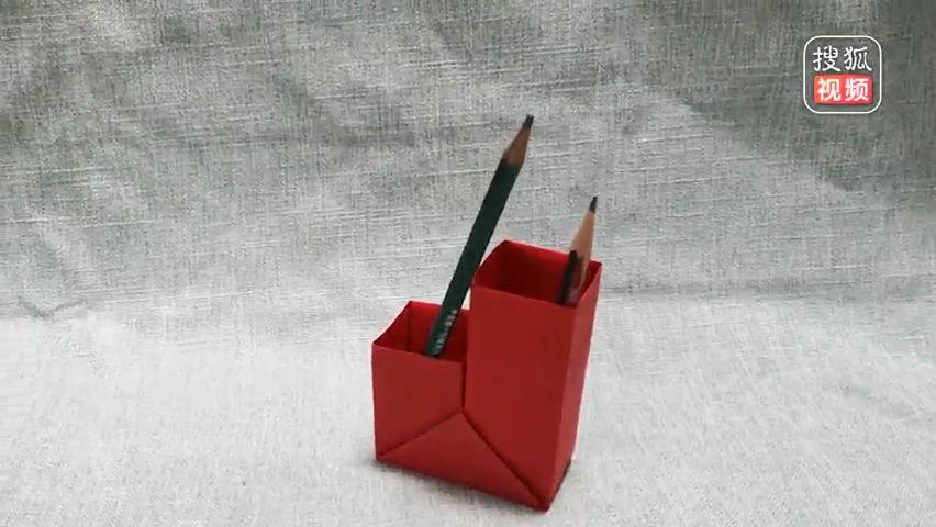 折纸:立体 笔筒的折法, 用纸做的笔筒-折纸大全-寻找慢生活