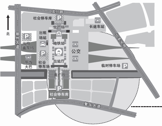 合肥高铁南站出站以后,如何到北广场