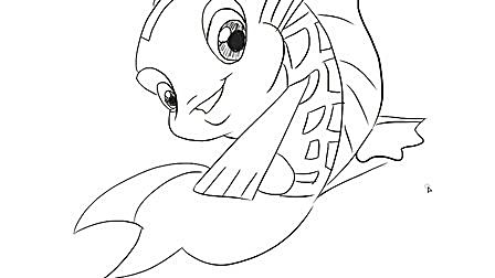 [小林简笔画]绘 画动画片《小鲤鱼 历险记》中的可爱小鲤鱼泡泡卡通