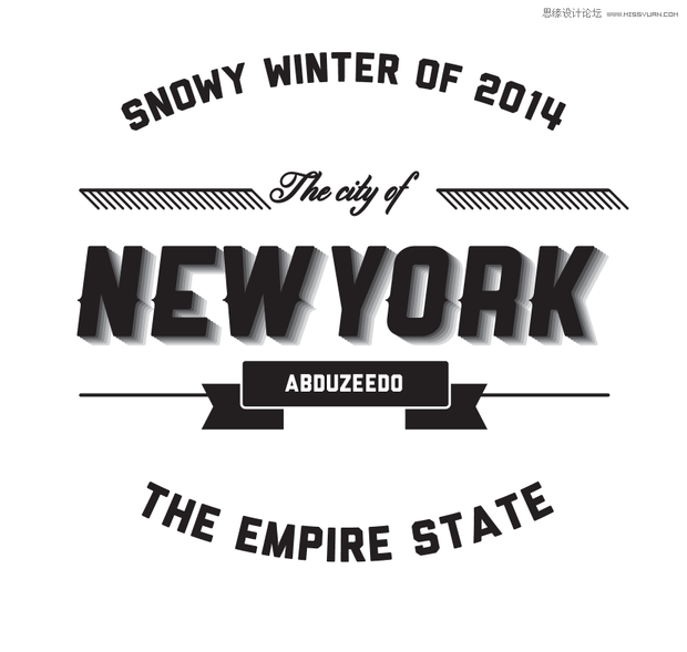 newyork字体,newyork艺术字 开始添加效果.第一个是混合特效.选择文字"new york",复制.