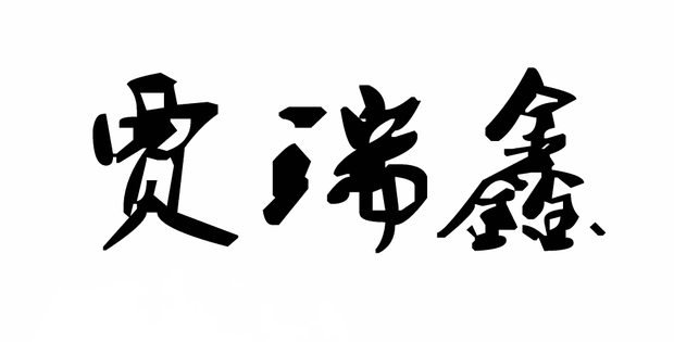 贾瑞鑫用书法字怎么写