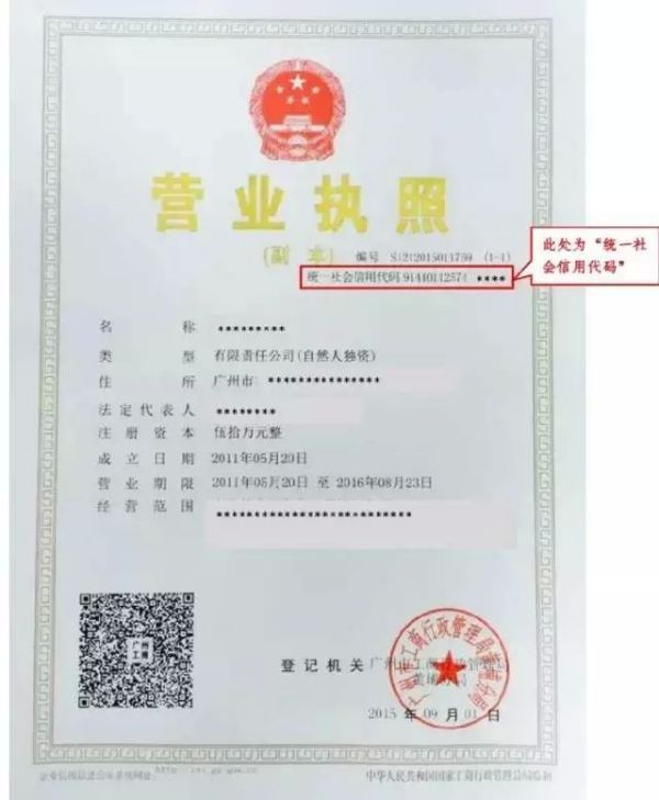 企业三证合一之后,各证件的号码分别是: 营业执照:全部代码; 税务