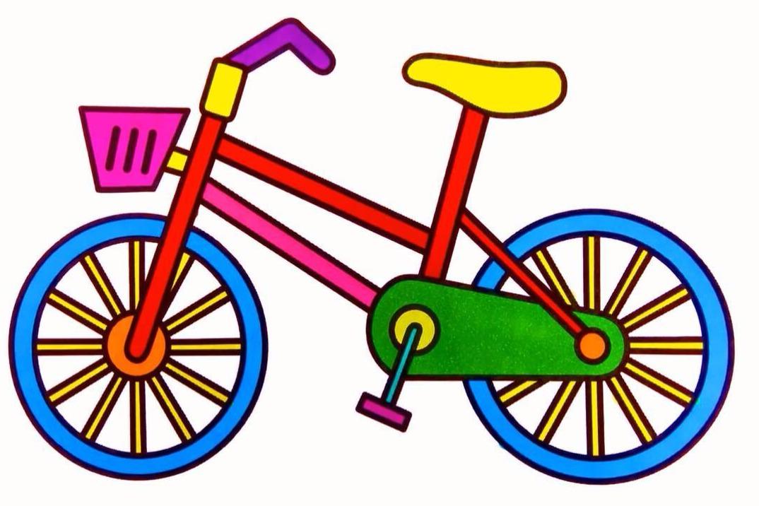 儿童绘画着色视频教程,教孩子们如何绘制自行车