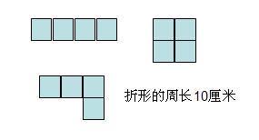 用四个1平方厘米的正方形,拼成下面的图形.它们的面积