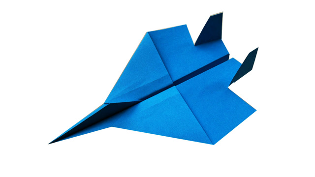 summer手工:纸飞机折法教程,儿童手工折纸制作,这样飞得又快又远