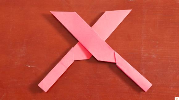 视频:教你折纸简易水果刀,做法真的非常简单,手工折纸视频教程