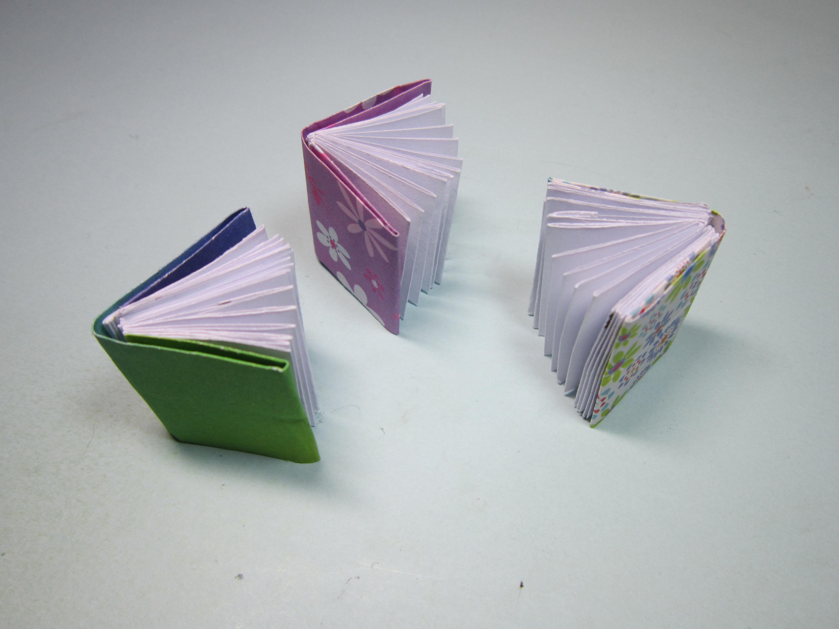 儿童手工折纸笔记本,简单漂亮的迷你书本折法教程,diy手工制作